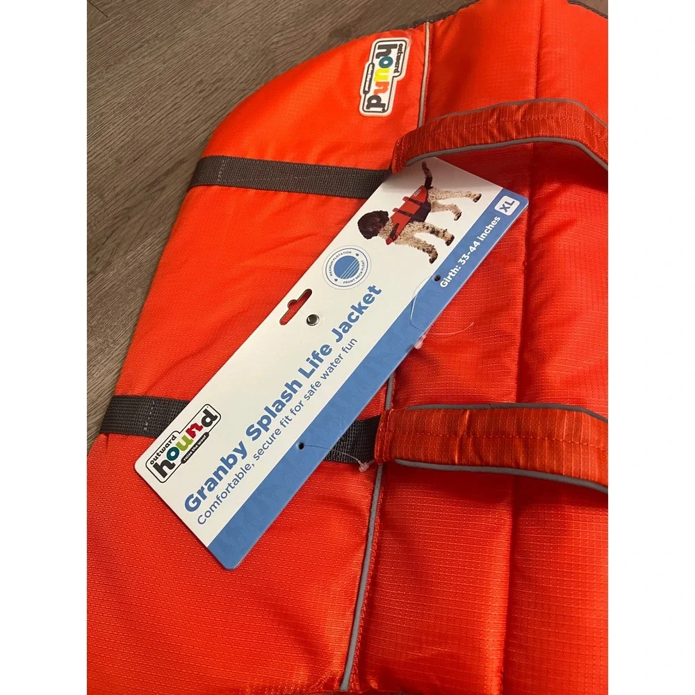 Outward Hound Granby Splash Orange Dog Life Jacket XL High Visibility Vest